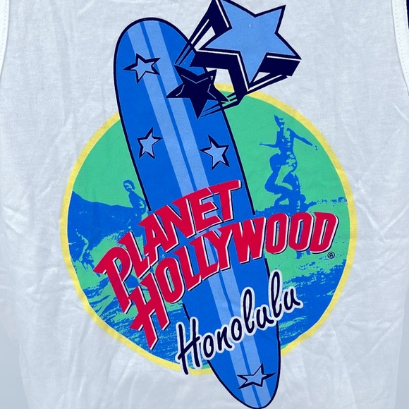 NWT Planet Hollywood Honolulu Tank Top- Sz XL, White - Picture 1 of 6